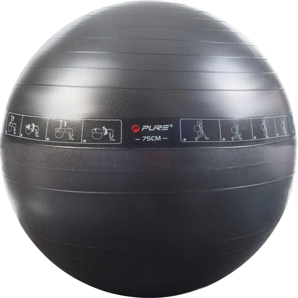 Pure2Improve | Exercise Ball | Juodas | 75 cm