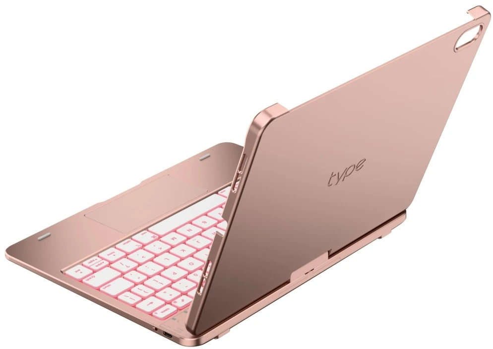 „Typecase Flexbook Touch“, skirtas „iPad 11“ (A16) 2025 / „iPad 10.9“ 2022, rožinis