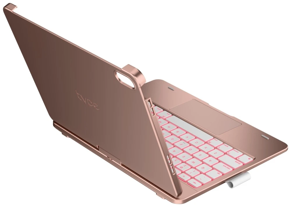 „Typecase Flexbook Touch“, skirtas „iPad 11“ (A16) 2025 / „iPad 10.9“ 2022, rožinis