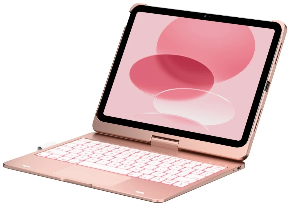„Typecase Flexbook Touch“, skirtas „iPad 11“ (A16) 2025 / „iPad 10.9“ 2022, rožinis