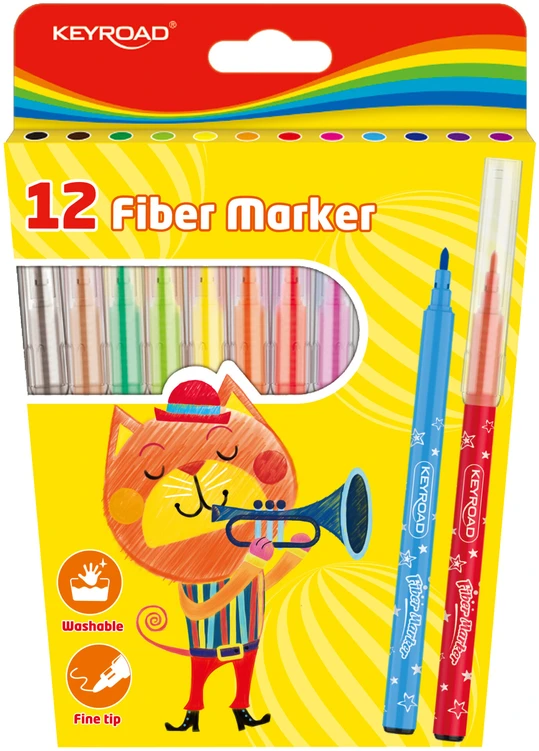Flomasteriai Keyroad 12 spalvų