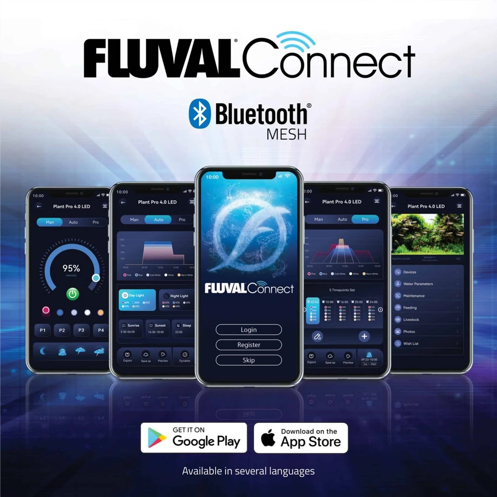 „Fluval Plant Pro LED“ su „BT Mesh“ 120, 90 W, 88–124 cm