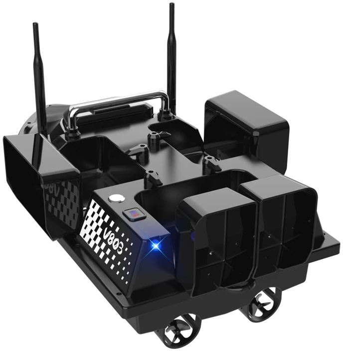 Žvejybos Įranga - Flytec V803-GPS Nuotoliniu Būdu Valdomas Masalo Laivas 12000mAh Baterija Juoda