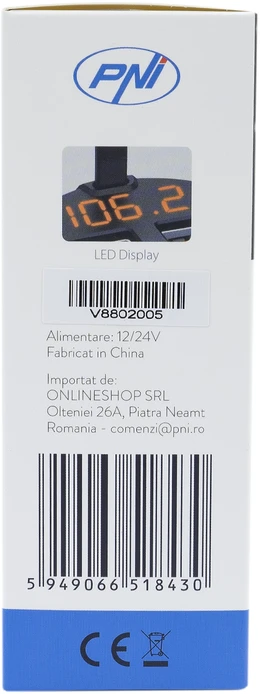 FM moduliatorius PNI Valentine V880 su mikrofonu, Bluetooth 5.0, MP3 grotuvas, FM siųstuvas, dviguba USB jungtis, greitasis įkrovimas mobiliesiems įrenginiams per QC3.0, suderinamas su Siri ir Google Assistant