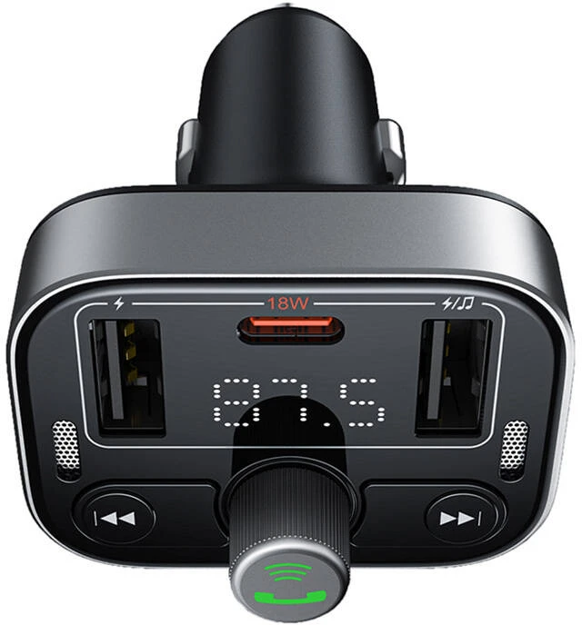 FM siųstuvas Baseus S-09 Pro, Bluetooth (juodas)