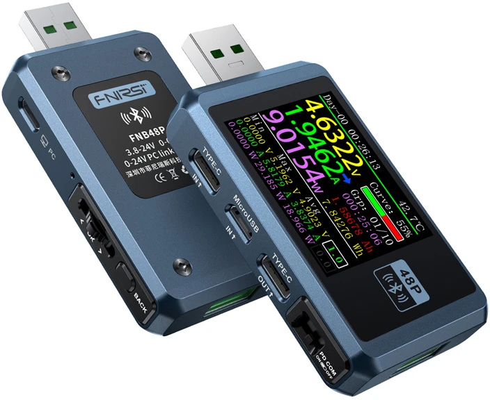 FNIRSI FNB48P BT USB port tester with Bluetooth