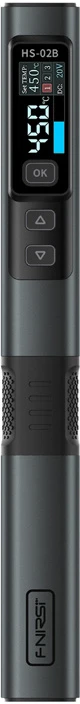 Lituoklis - FNIRSI HS-02A F 100W 100–450°C Spalvotas Ekranas Juodas