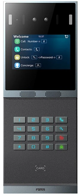 FNV Fanvil i66 vaizdo telefonspynės sistema 2 MP 10,2 cm (4″) Juoda, Pilka