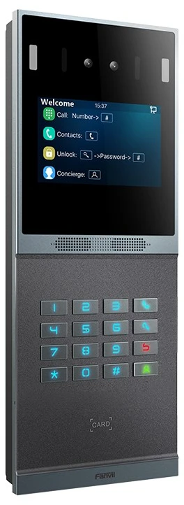 FNV Fanvil i66 vaizdo telefonspynės sistema 2 MP 10,2 cm (4″) Juoda, Pilka