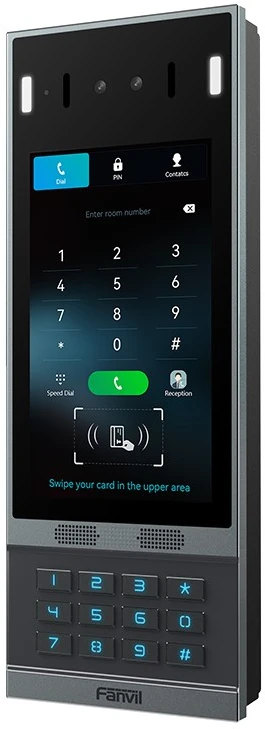 FNV Fanvil i67 vaizdo telefonspynės sistema 2 MP 17,8 cm (7″) Juoda, Pilka
