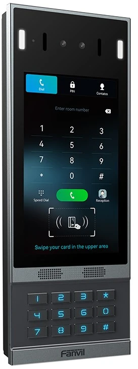 FNV Fanvil i67 vaizdo telefonspynės sistema 2 MP 17,8 cm (7″) Juoda, Pilka