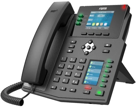 FNV Fanvil X4U IP telefonas Juoda 12 linijos LCD „Wi-Fi“