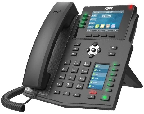 FNV Fanvil X5U IP telefonas Juoda 16 linijos LCD „Wi-Fi“