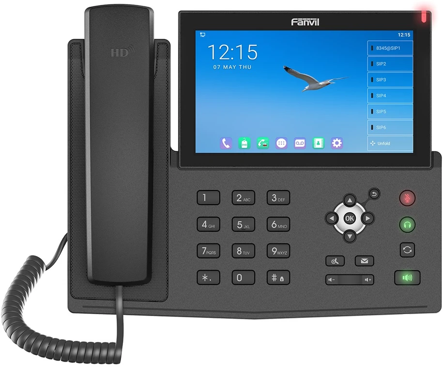 FNV Fanvil X7A IP telefonas Juoda 20 linijos LCD „Wi-Fi“