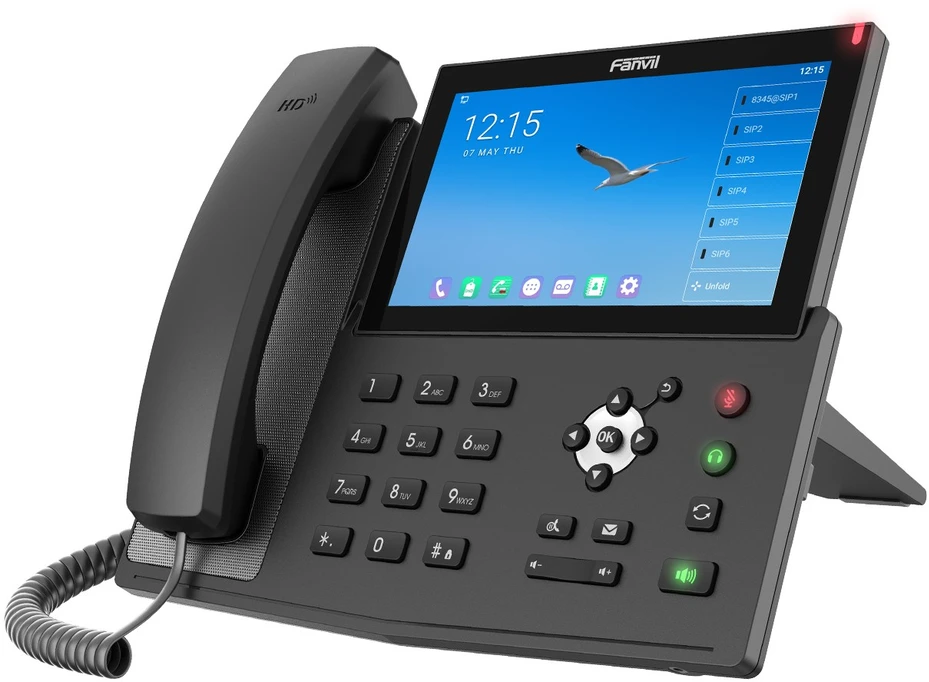 FNV Fanvil X7A IP telefonas Juoda 20 linijos LCD „Wi-Fi“