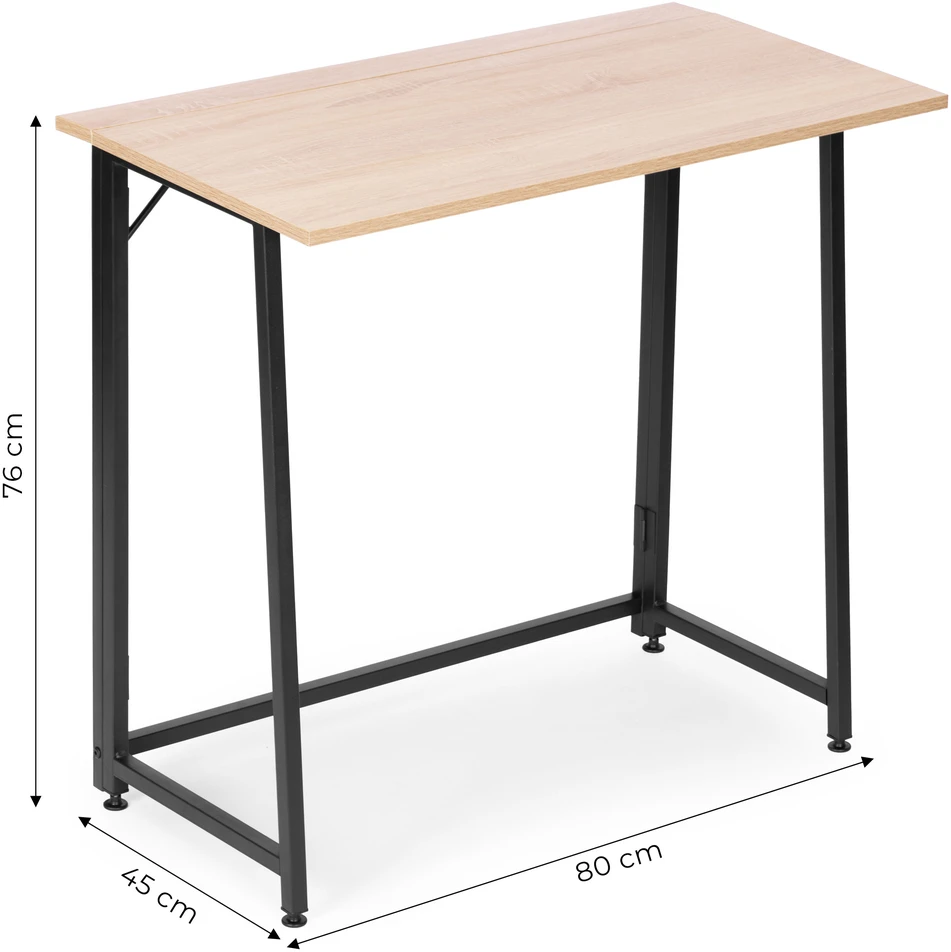 Foldable Computer Desk 80×45 cm Nešiojamas kompiuteris Table Loft Style ModernHome