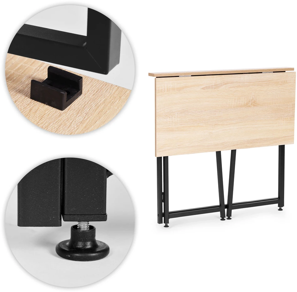 Foldable Computer Desk 80×45 cm Nešiojamas kompiuteris Table Loft Style ModernHome