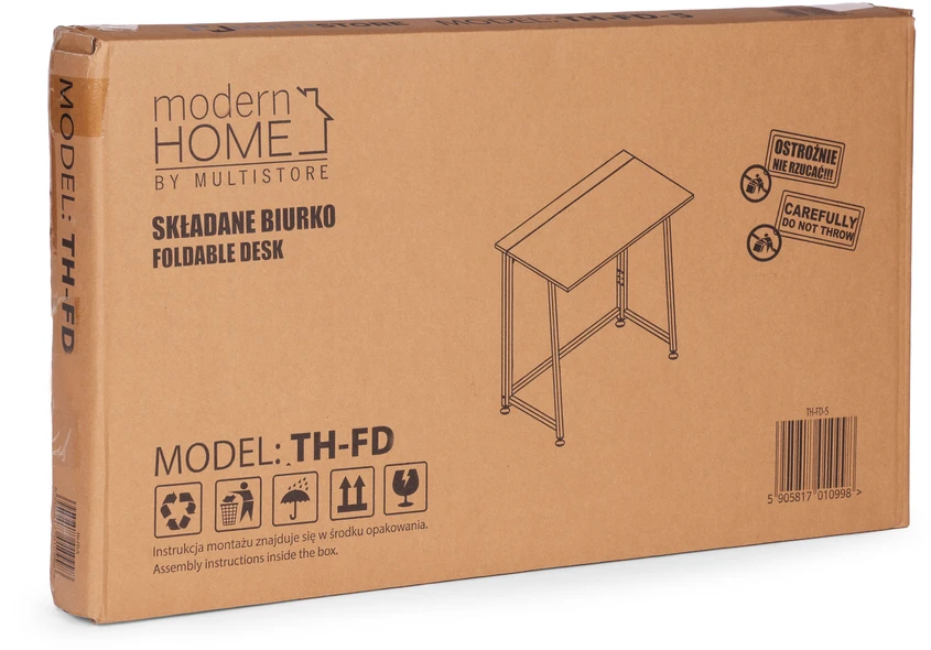 Foldable Computer Desk 80×45 cm Nešiojamas kompiuteris Table Loft Style ModernHome