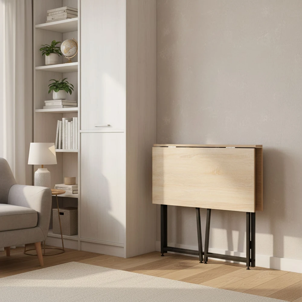 Foldable Computer Desk 80×45 cm Nešiojamas kompiuteris Table Loft Style ModernHome