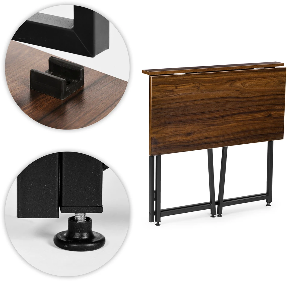 Foldable Computer Desk 80×45 cm Nešiojamas kompiuteris Table Loft Style ModernHome