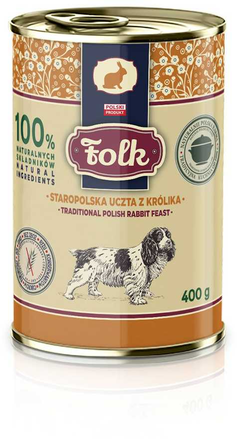 FOLK Traditional polish rabbit feast – drėgnas ėdalas šunims – 400g