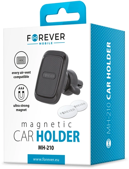 Forever automobilinis laikiklis ventiliacijos grotelėms MH-210 magnetinis juodas