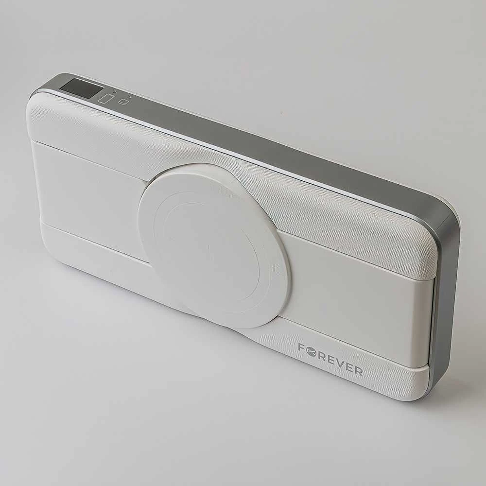 Forever belaidė išorinė baterija MATB-300 10000 mAh magnetinė 3in1 balta