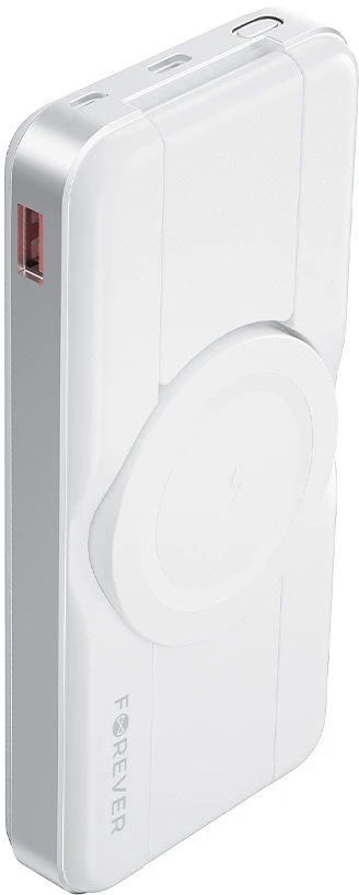 Forever belaidė išorinė baterija MATB-300 10000 mAh magnetinė 3in1 balta