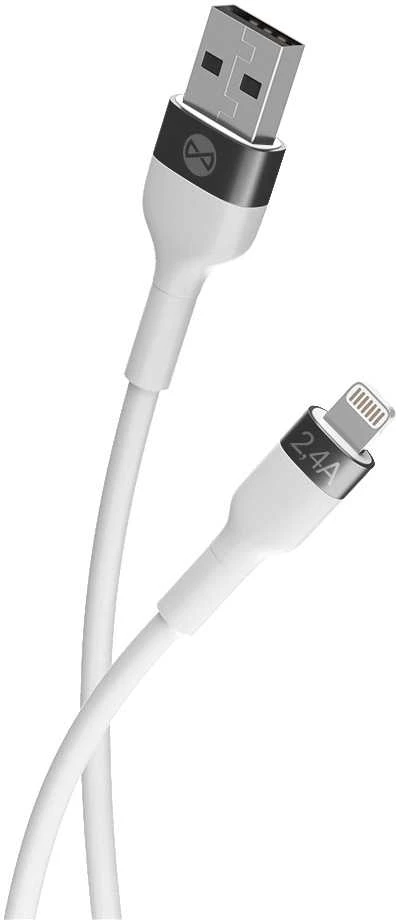 Forever lankstus USB – Lightning laidas 1,0 m 2.4A baltas