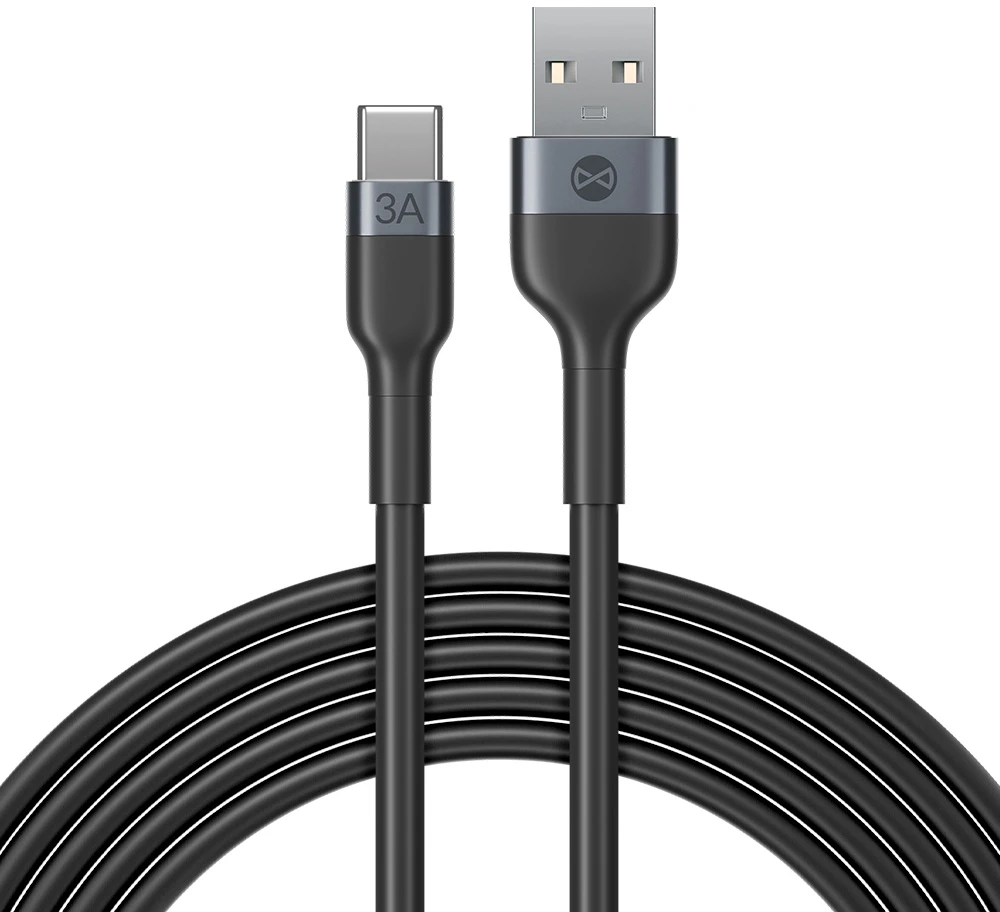 Forever lankstus laidas USB – USB-C 1,0 m 3A juodas