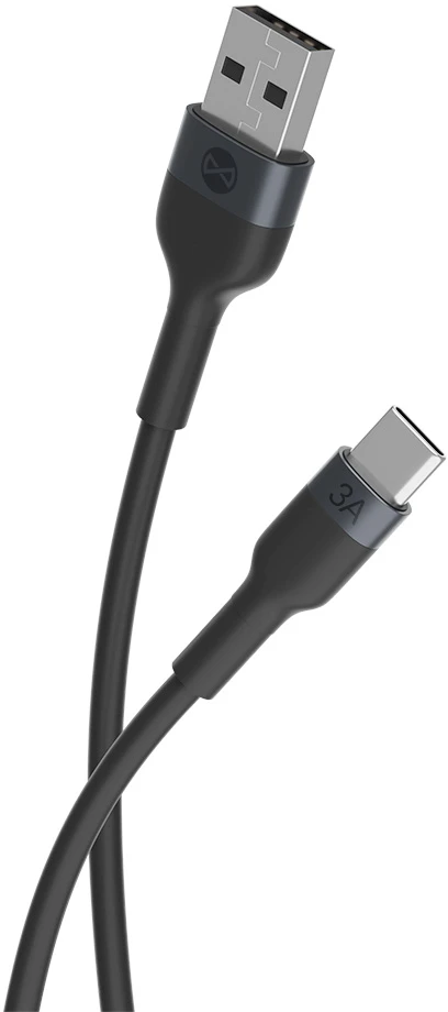 Forever lankstus laidas USB – USB-C 1,0 m 3A juodas