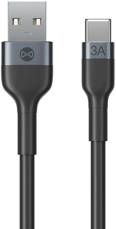 Forever lankstus laidas USB – USB-C 1,0 m 3A juodas