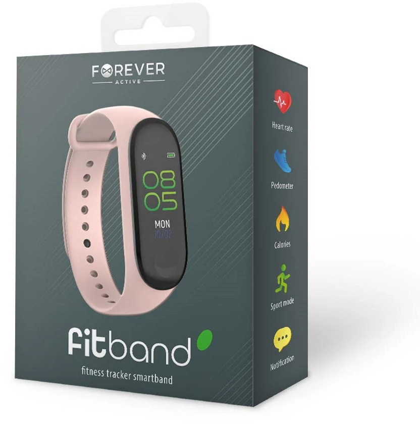 Išmanusis laikrodis Forever Smartband Fitband SB-50 | spalva: rožinė