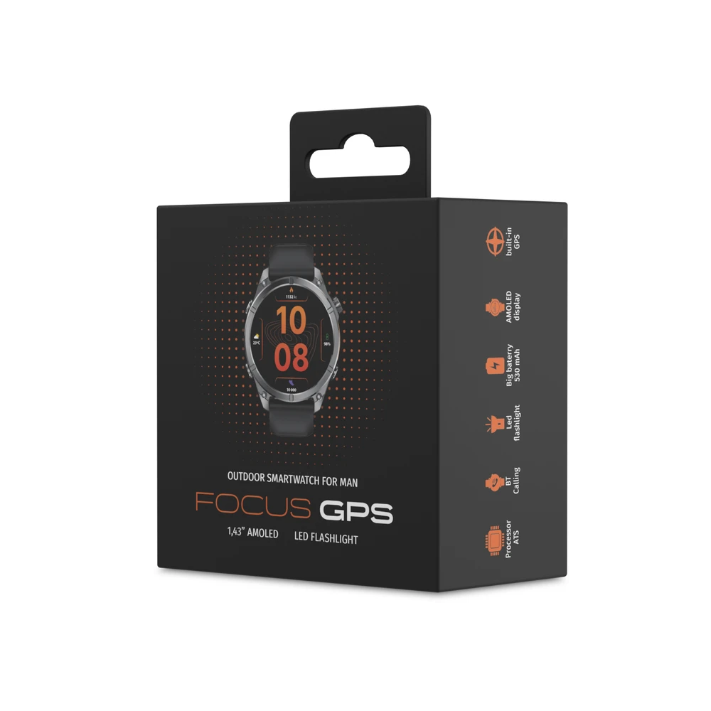 Forever išmanusis laikrodis Focus GPS SW-900 juodas