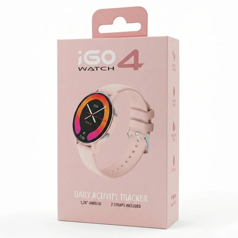 Forever išmanusis laikrodis iGo Watch 4! JW-600 Powder Rožinė