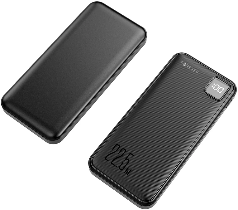Forever išorinė baterija TB-300M PD QC 22,5W 10000 mAh juoda