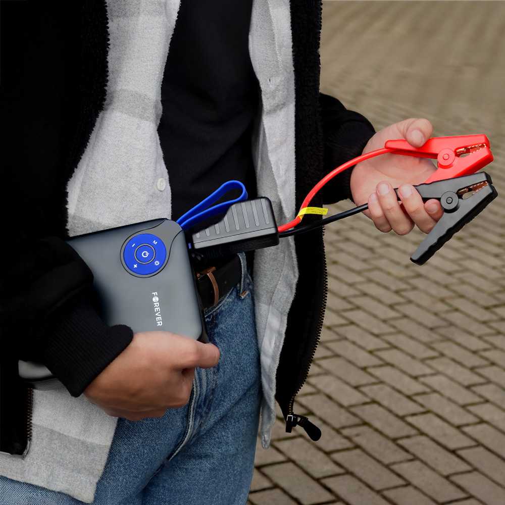 TelForceone Forever jump starter 4in1 JS-400 7200mAh juodas-red