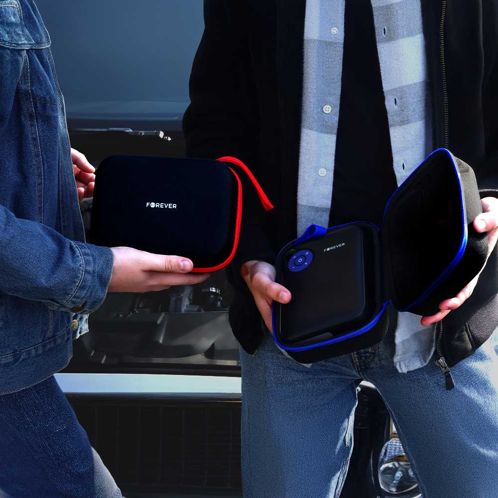 TelForceone Forever jump starter 4in1 JS-400 7200mAh juodas-red