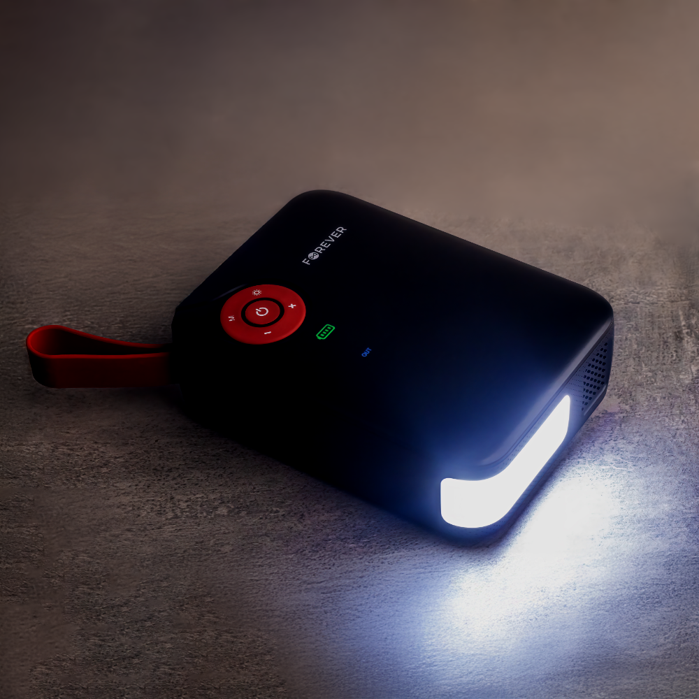 TelForceone Forever jump starter 4in1 JS-400 7200mAh juodas-red