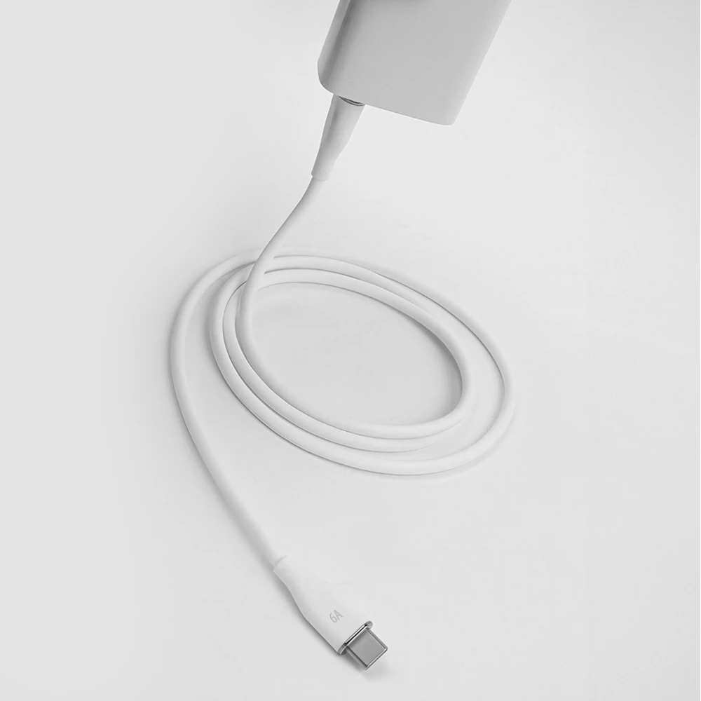 Forever USB – USB-C laidas 1,0 m 6A baltas