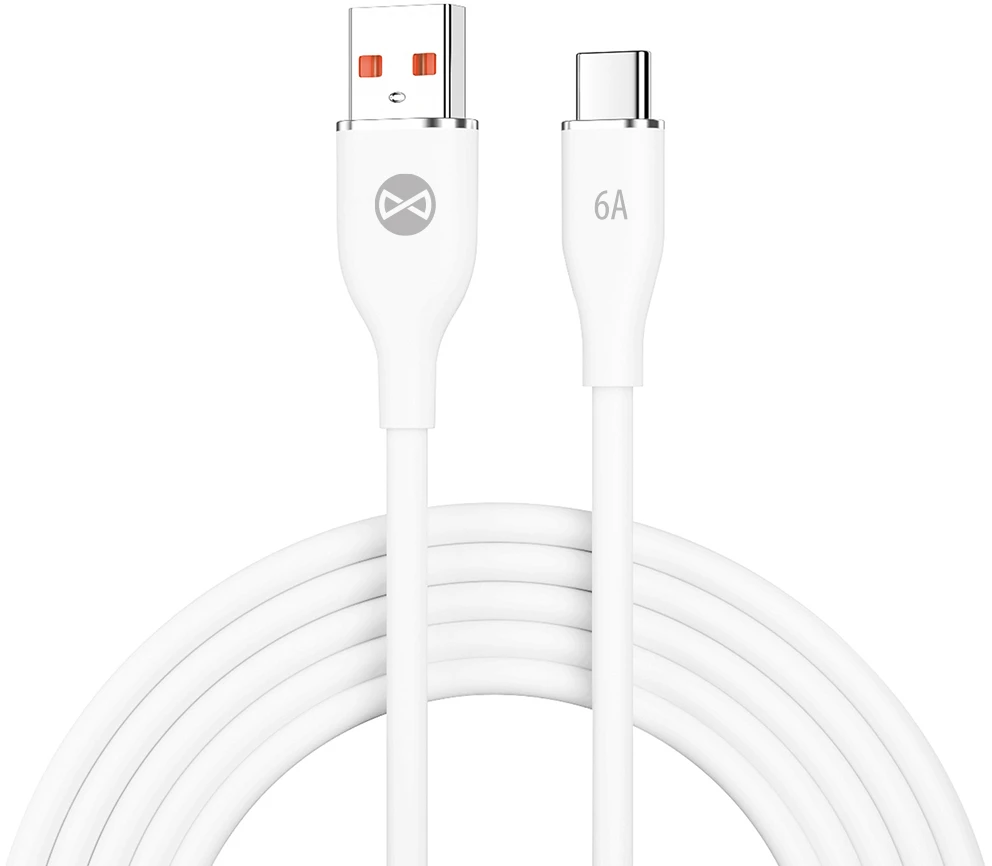 Forever USB – USB-C laidas 1,0 m 6A baltas