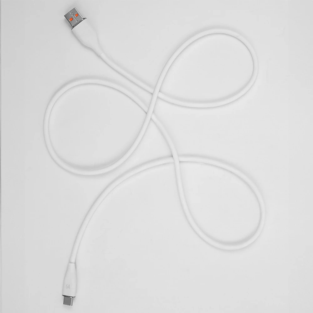 Forever USB – USB-C laidas 1,0 m 6A baltas