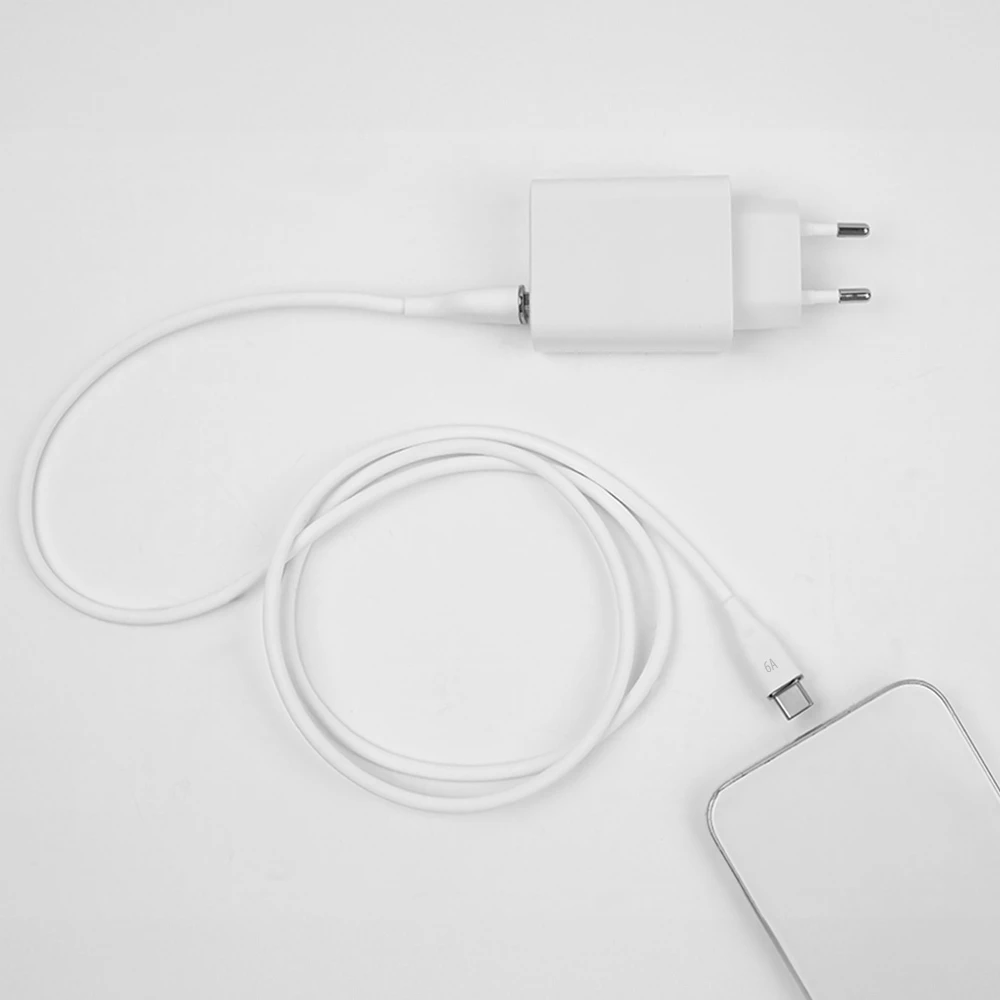 Forever USB – USB-C laidas 1,0 m 6A baltas