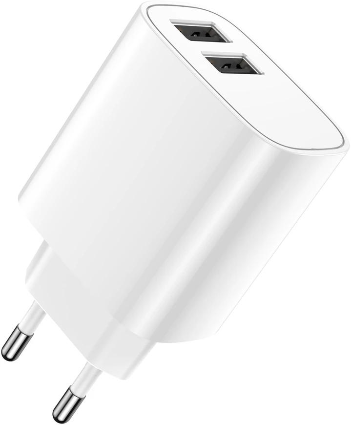 Forever sieninis įkroviklis 2xUSB 2,4A LS-03 baltas