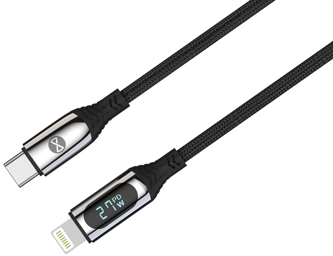 Forever LCD laidas USB-C – Lightning 1,0 m 27W juodas