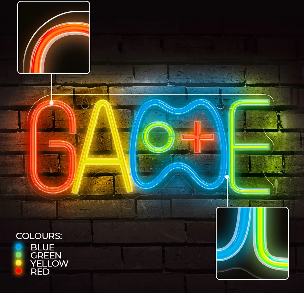 „Forever Light Neon PLEXI LED GAME“ daugiaspalvis FPNE40