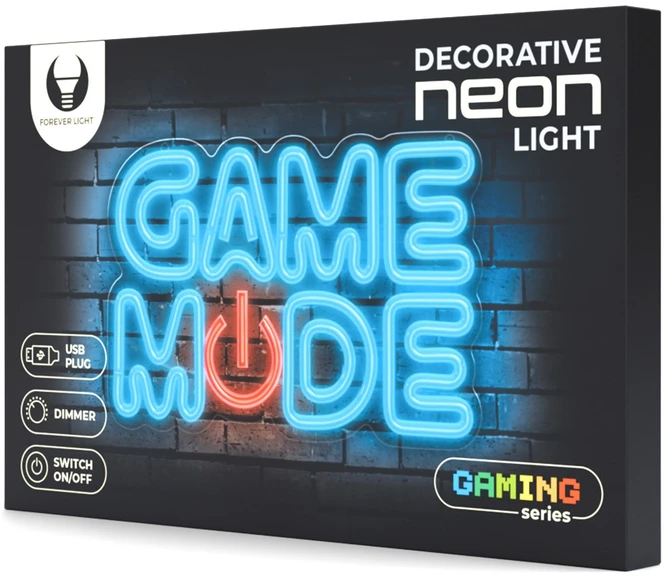 Forever Light Neon PLEXI LED GAME MODE mėlynas raudonas FPNE38