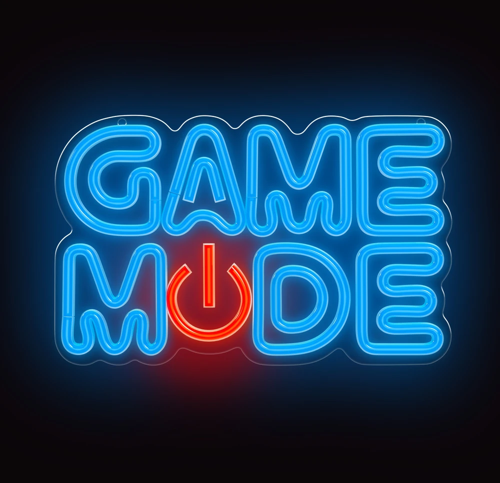 Forever Light Neon PLEXI LED GAME MODE mėlynas raudonas FPNE38