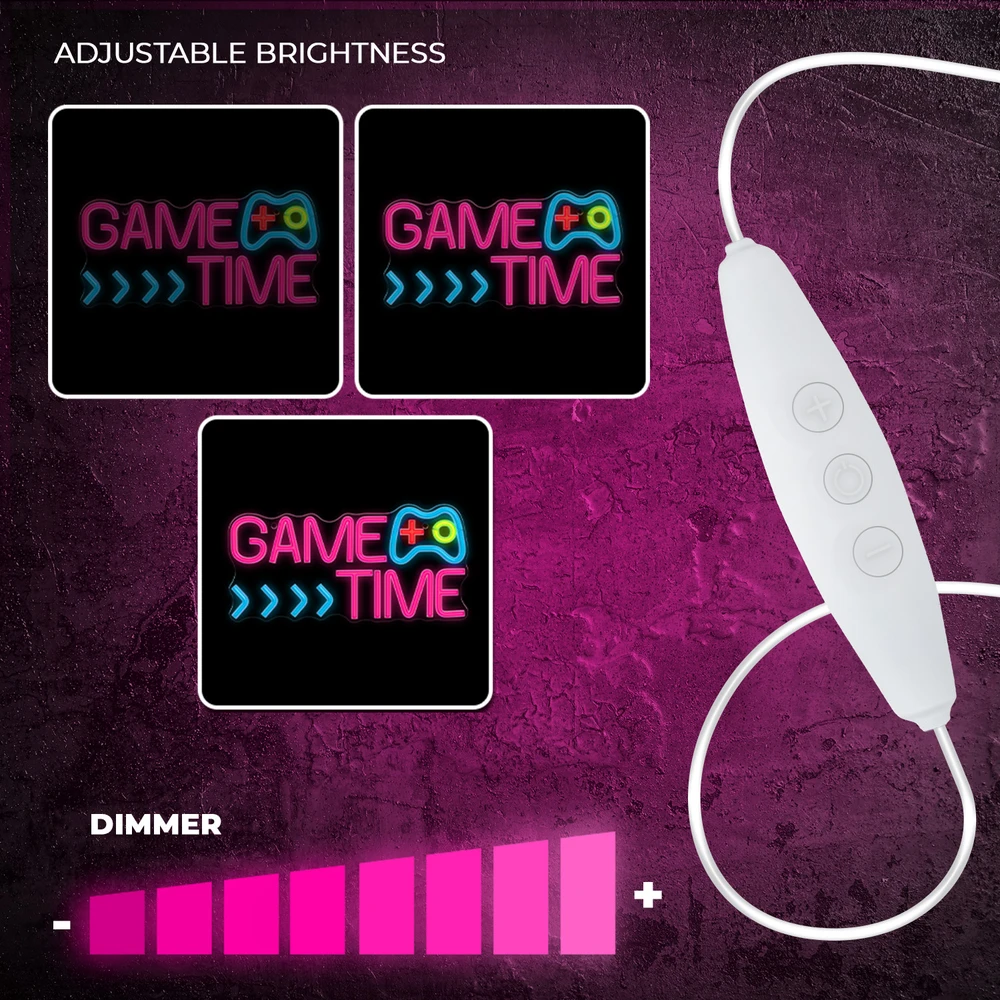 „Forever Light Neon PLEXI“ LED ŽAIDIMO TIME daugiaspalvis FPNE34
