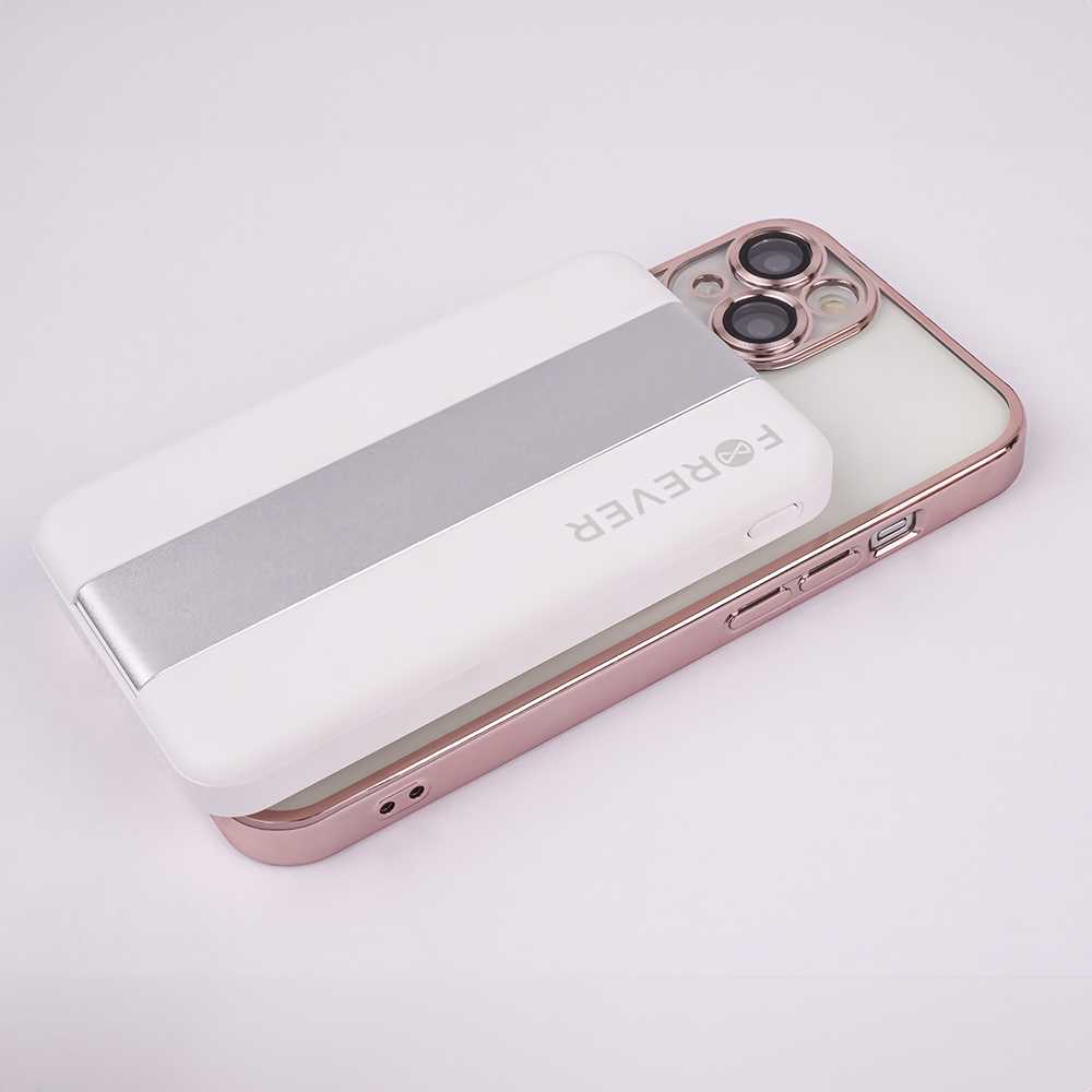 Forever MACS-100 magnetinis belaidis įkroviklis su power bank baltos spalvos 5in1